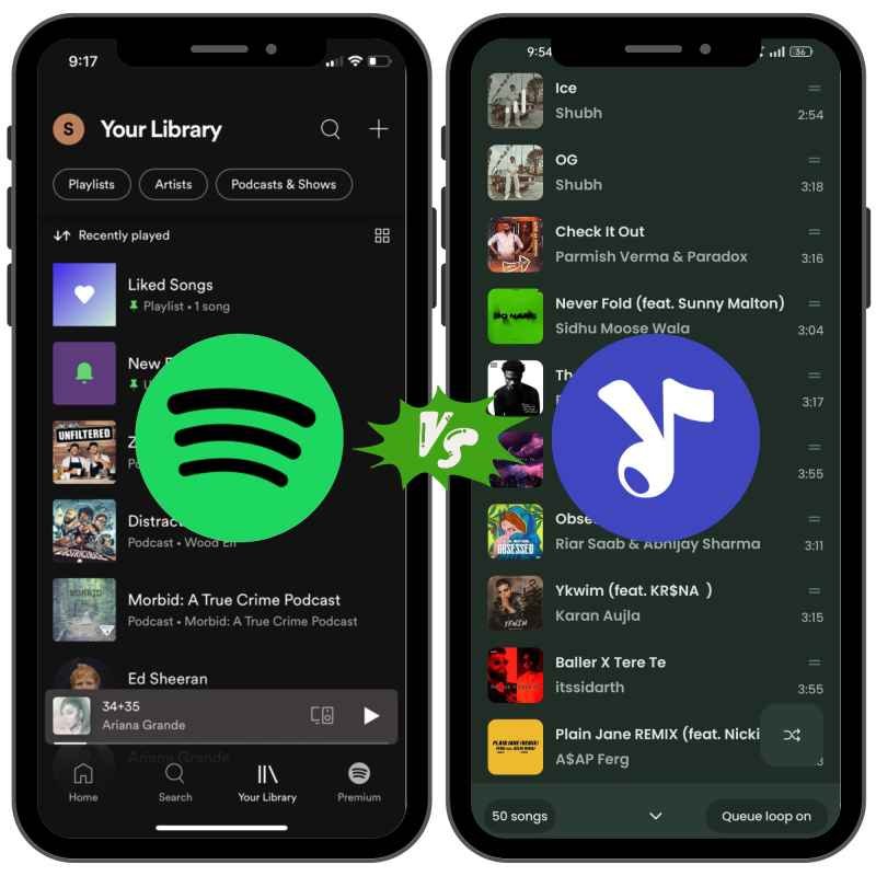 Vi Music Vs Spotify